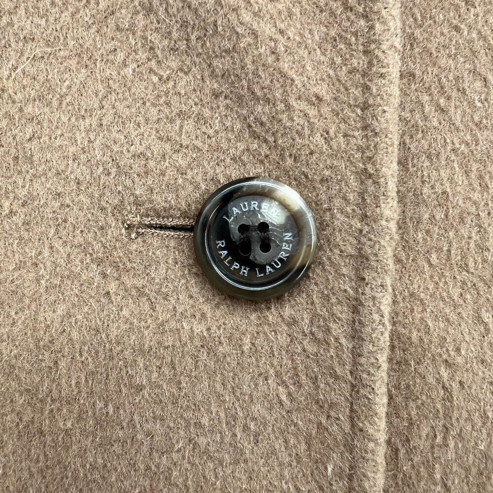 Lauren Ralph Lauren Tab Front Wool Blend Coat New Vicuna Brown Women's 8 Soft - Picture 10 of 14